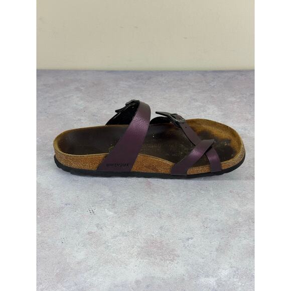 Birkenstock Women's Mayari US 8 EU 39 Birko-Flor Purple Metallic Strappy Sandals - Picture 9 of 14